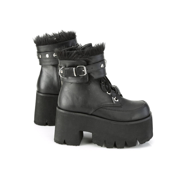 ASHES-57 Plateau Stiefeletten Schwarz matt von DemoniaCult – Ansicht 5