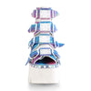 ASHES-70 Plateau Peeptoe Stiefeletten Blau Lila Glitter von DemoniaCult – Ansicht 2