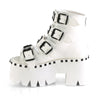 ASHES-70 Plateau Peeptoe Stiefeletten Weiß von DemoniaCult – Ansicht 3