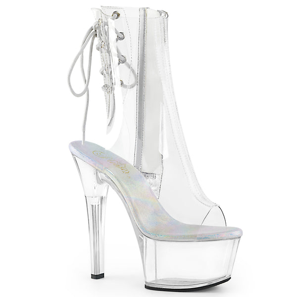 ASPIRE-1018C Plateau Stiefeletten transparent von Pleaser