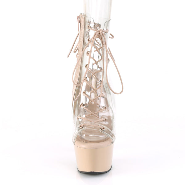 ASPIRE-600-30 Plateau Stiefeletten Transparent/Nude von Pleaser – Ansicht 2