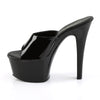 ASPIRE-601 Plateau Pantoletten Lack Schwarz von Pleaser – Ansicht 3