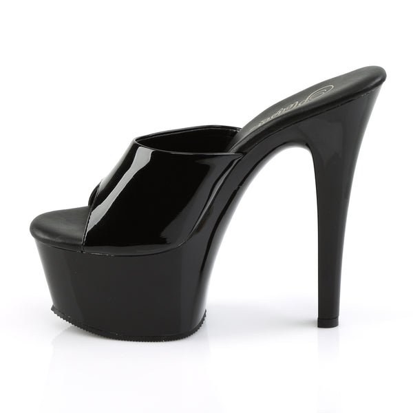 ASPIRE-601 Plateau Pantoletten Lack Schwarz von Pleaser – Ansicht 3