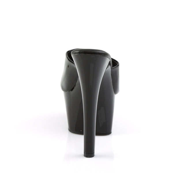 ASPIRE-601 Plateau Pantoletten Lack Schwarz von Pleaser – Ansicht 4