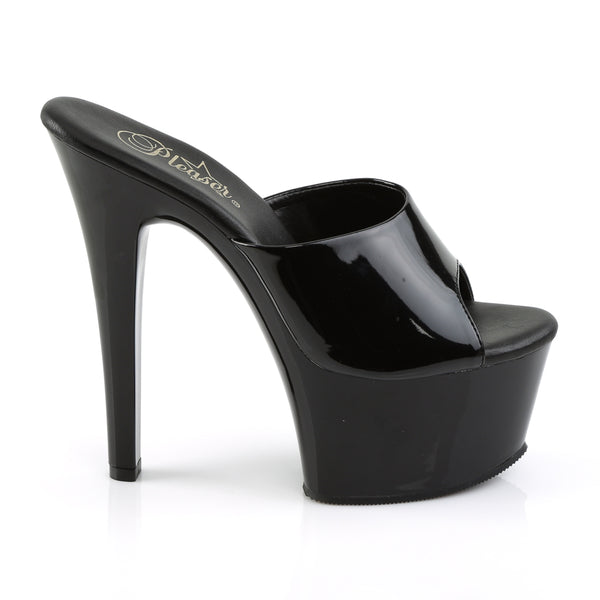 ASPIRE-601 Plateau Pantoletten Lack Schwarz von Pleaser – Ansicht 5