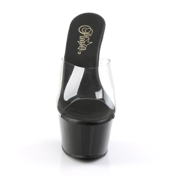 ASPIRE-601 Plateau Pantoletten Transparent/Schwarz von Pleaser – Ansicht 2