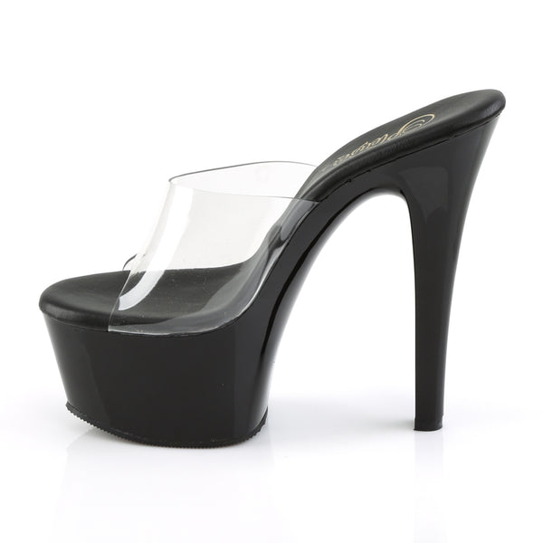 ASPIRE-601 Plateau Pantoletten Transparent/Schwarz von Pleaser – Ansicht 3