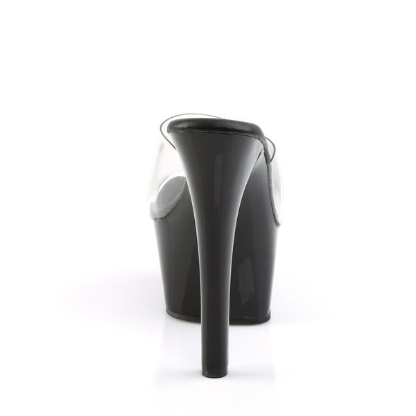 ASPIRE-601 Plateau Pantoletten Transparent/Schwarz von Pleaser – Ansicht 4