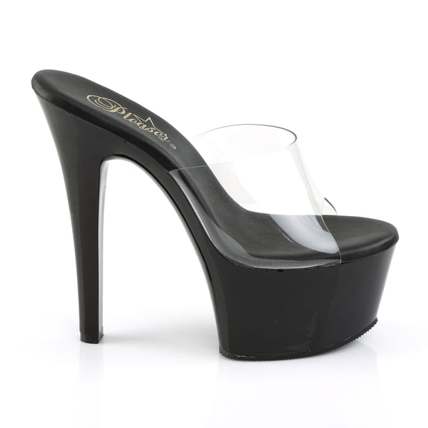 ASPIRE-601 Plateau Pantoletten Transparent/Schwarz von Pleaser – Ansicht 5