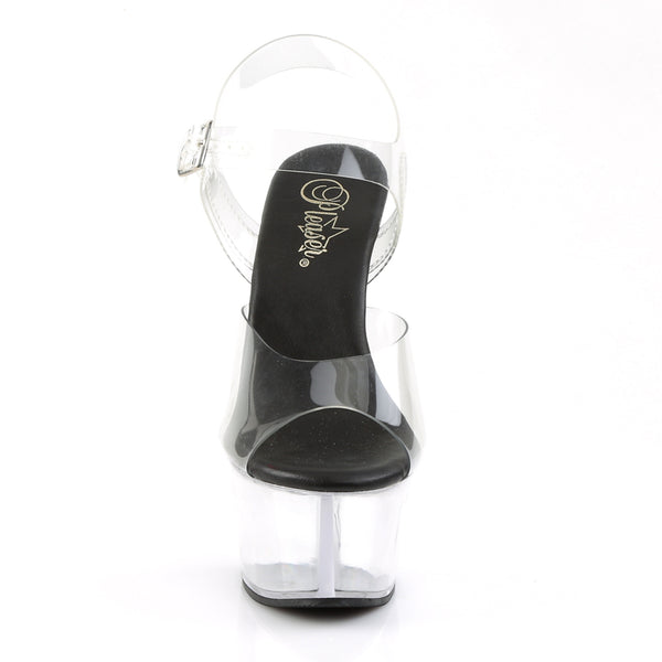ASPIRE-608 Plateau Sandaletten Schwarz/Transparent von Pleaser – Ansicht 2