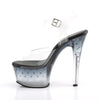 ASPIRE-608STD Plateau Sandaletten Schwarz/Transparent von Pleaser – Ansicht 3