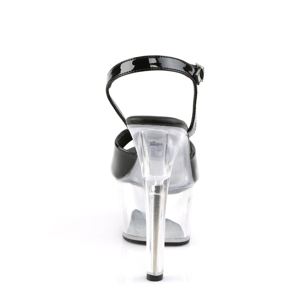 ASPIRE-609 Plateau Sandaletten Transparent/Schwarz von Pleaser – Ansicht 4