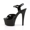 ASPIRE-609 Plateau Sandaletten Lack Schwarz von Pleaser – Ansicht 3