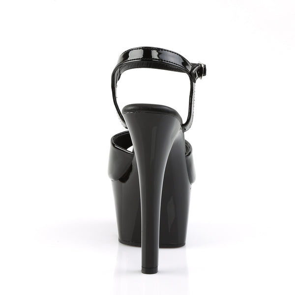 ASPIRE-609 Plateau Sandaletten Lack Schwarz von Pleaser – Ansicht 4