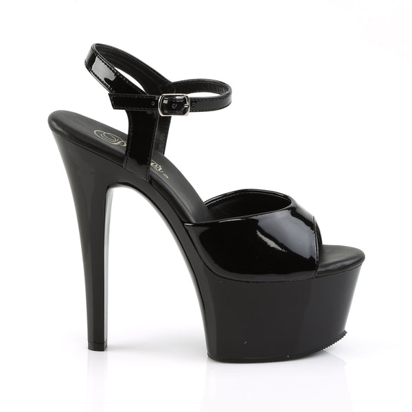 ASPIRE-609 Plateau Sandaletten Lack Schwarz von Pleaser – Ansicht 5