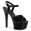 ASPIRE-609 Plateau Sandaletten Lack Schwarz von Pleaser