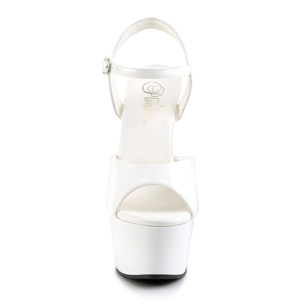 ASPIRE-609 Plateau Sandaletten Lack Weiß von Pleaser – Ansicht 2