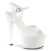 ASPIRE-609 Plateau Sandaletten Lack Weiß von Pleaser