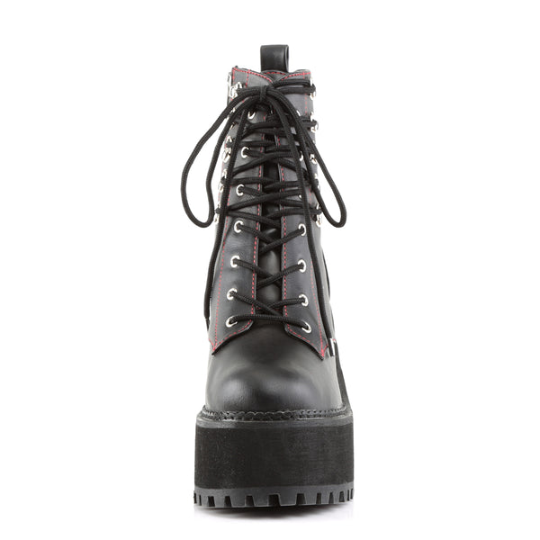 ASSAULT-100 Plateau Stiefeletten Schwarz von DemoniaCult – Ansicht 2