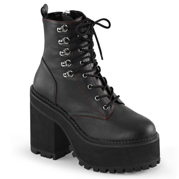 ASSAULT-100 Plateau Stiefeletten Schwarz von DemoniaCult