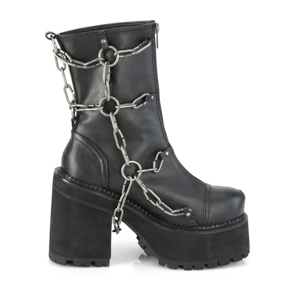 ASSAULT-66 Plateau Stiefel mit Kette Schwarz von DemoniaCult – Ansicht 5