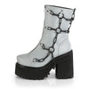 ASSAULT-66 Plateau Stiefel mit Kette Reflektierende Oberfläche von DemoniaCult – Ansicht 3