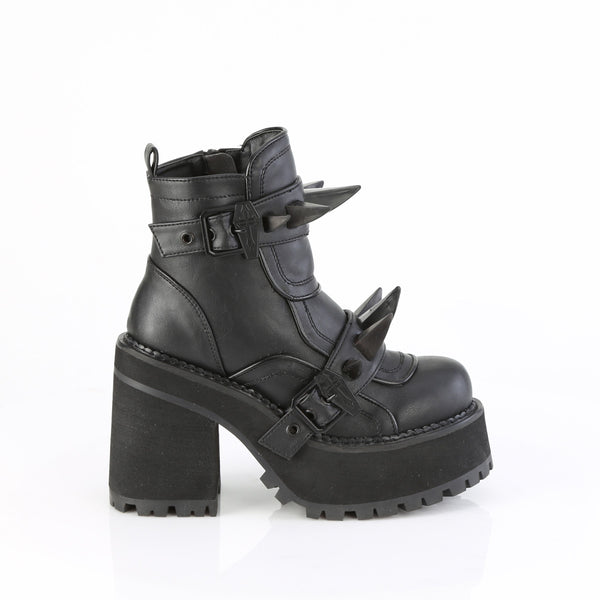 ASSAULT-72 Plateau Stiefeletten Schwarz Matt von DemoniaCult – Ansicht 5