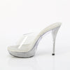 ATHENA-501 Plateau Pantoletten Transparent Glitzer Strass von Fabulicious – Ansicht 3