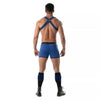 Blaues körperbetontes Shorts Design mit modernen Kontrastakzenten von TOF Paris – Ansicht 2