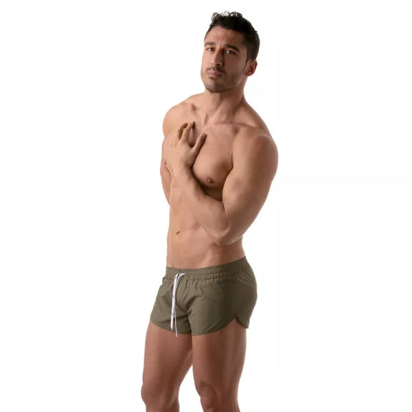 Khakifarbenes erotisches Shorts Modell für mutige Männer von TOF Paris – Ansicht 5