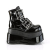 BEAR-104 Plateau Stiefeletten - Schwarz Lack von DemoniaCult – Ansicht 5