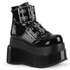 BEAR-104 Plateau Stiefeletten - Schwarz Lack von DemoniaCult