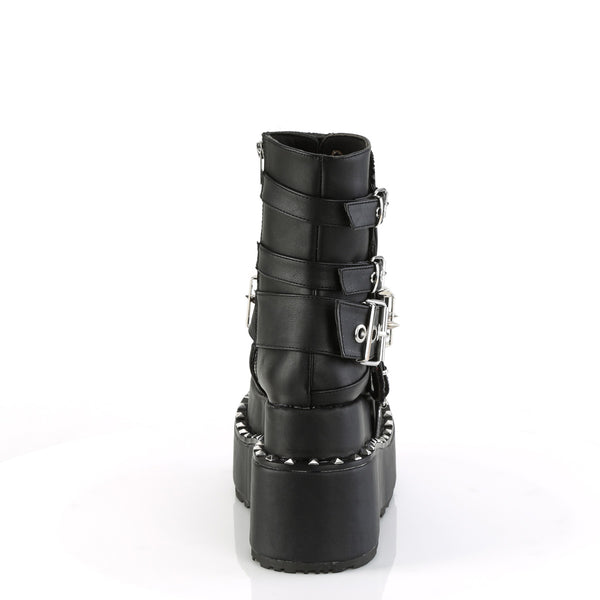 BEAR-150 Plateau Stiefeletten Schwarz Matt von DemoniaCult – Ansicht 4