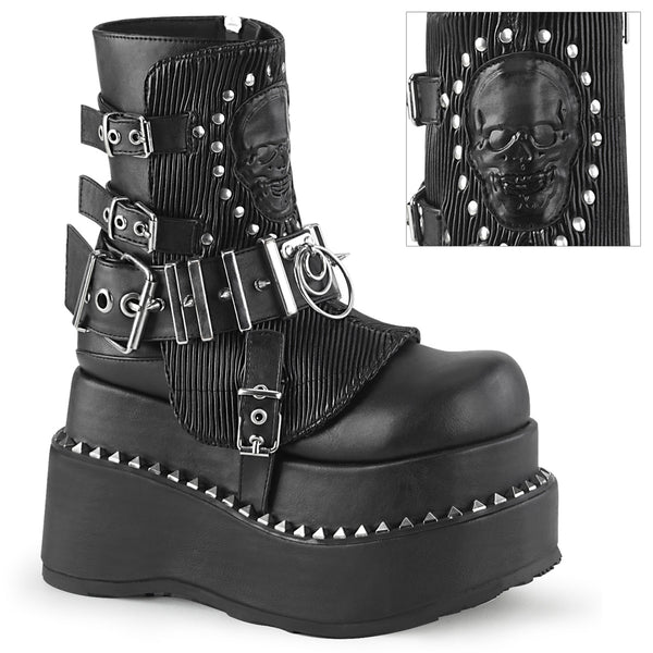 BEAR-150 Plateau Stiefeletten Schwarz Matt von DemoniaCult