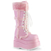 BEAR-202 Plateau Stiefel - Rosa Matt von DemoniaCult
