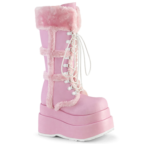 BEAR-202 Plateau Stiefel - Rosa Matt von DemoniaCult