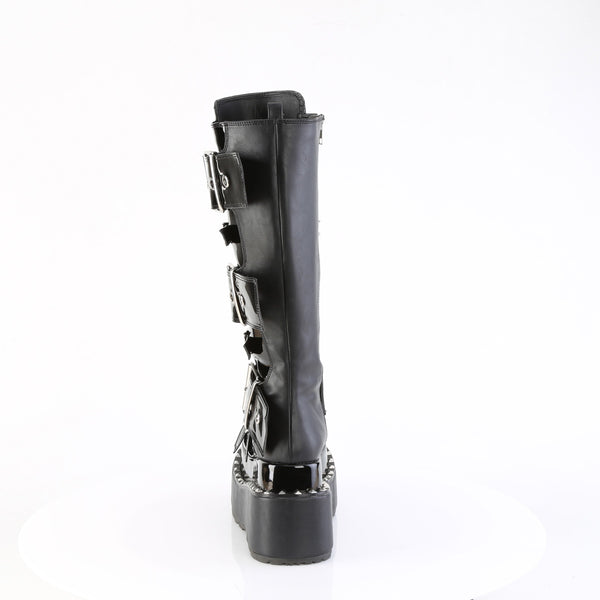 BEAR-215 Plateau Stiefel - Schwarz Lack von DemoniaCult – Ansicht 4