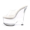 BEAU-601 Plateau Pantoletten Transparent von Pleaser – Ansicht 3