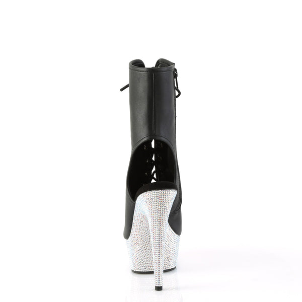 BEJEWELED-1016-6 Plateau Stiefeletten - Schwarz Matt von Pleaser – Ansicht 4