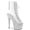 BEJEWELED-1016C-2-7 Plateau Stiefeletten - PVC durchsichtig von Pleaser