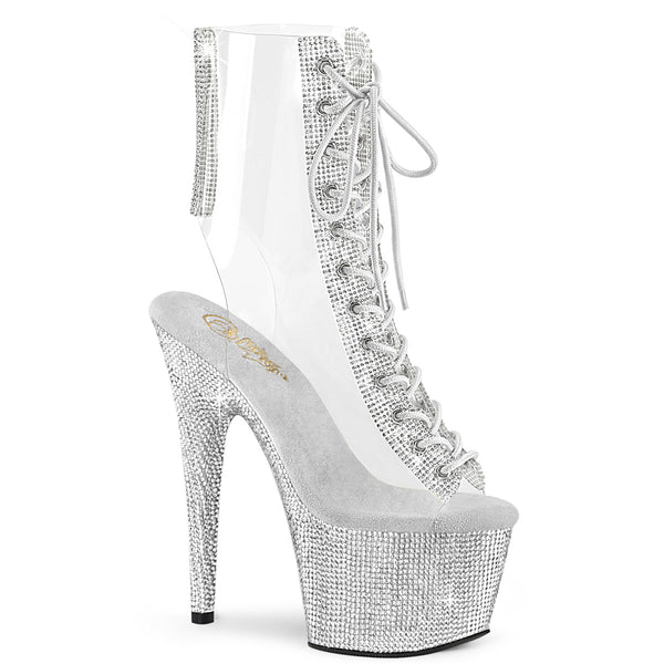 BEJEWELED-1016C-2-7 Plateau Stiefeletten - PVC durchsichtig von Pleaser