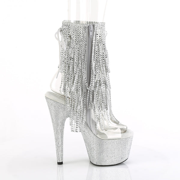 BEJEWELED-1017RSF-7 Plateau Stiefeletten - PVC/Silber von Pleaser – Ansicht 5