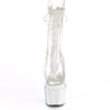 BEJEWELED-1018C-2RS Plateau Stiefeletten Transparent/Glitter von Pleaser – Ansicht 2
