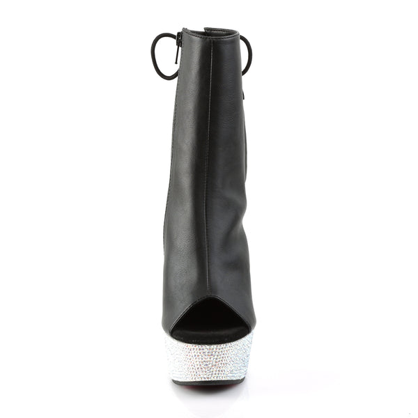 BEJEWELED-1018DM-6 Plateau Stiefeletten - Schwarz von Pleaser – Ansicht 2