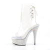 BEJEWELED-1018DM-6 Plateau Stiefeletten transparent von Pleaser – Ansicht 3