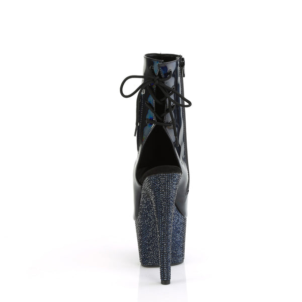 BEJEWELED-1018DM-7 Plateau Stiefeletten - Schwarz Lack von Pleaser – Ansicht 4