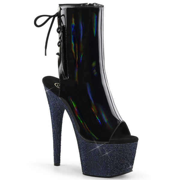 BEJEWELED-1018DM-7 Plateau Stiefeletten - Schwarz Lack von Pleaser