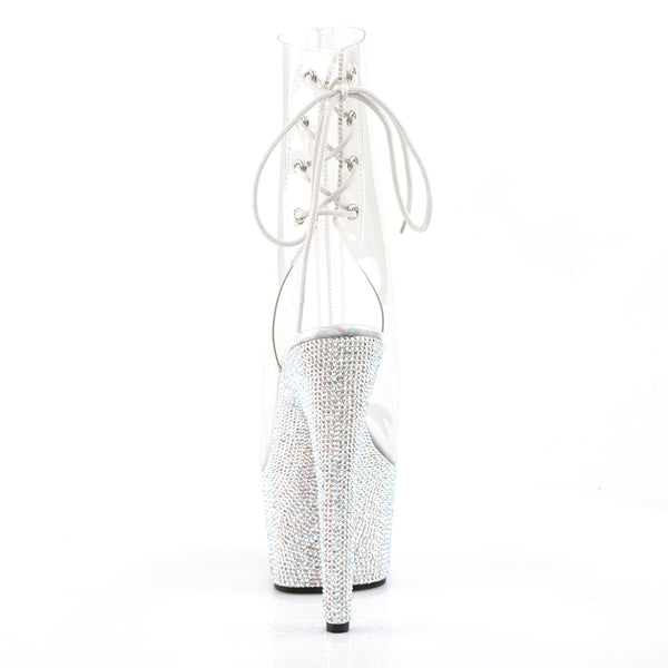 BEJEWELED-1018DM-7 Plateau Stiefeletten transparent von Pleaser – Ansicht 4