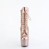 BEJEWELED-1020-7 Plateau Stiefeletten - Roségold Lack von Pleaser – Ansicht 2
