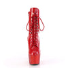 BEJEWELED-1020-7 Plateau Stiefeletten Rot Glitzer Holo Strass von Pleaser – Ansicht 2
